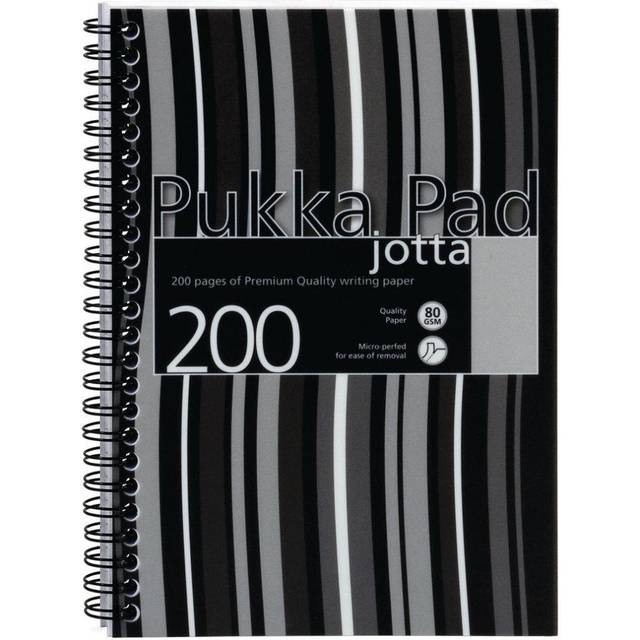 Pukka Pad Pukka A4 Black P/Prop Jotta Pad 200-PG Ruled (Pack-3)