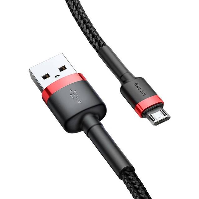 Baseus Cafule microUSB kabel 2A 3M Svart-RÃ¶d