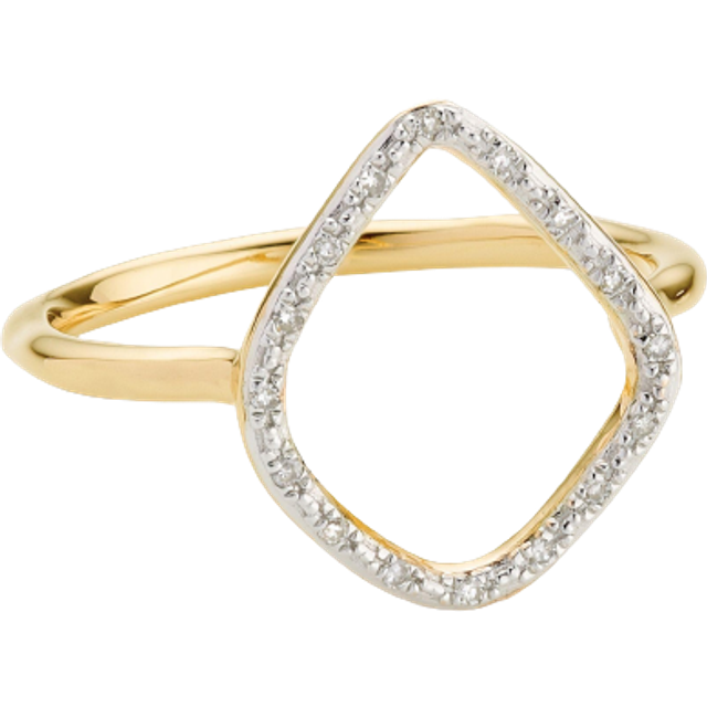 Monica Vinader Riva Diamond Hoop Ring, Gold