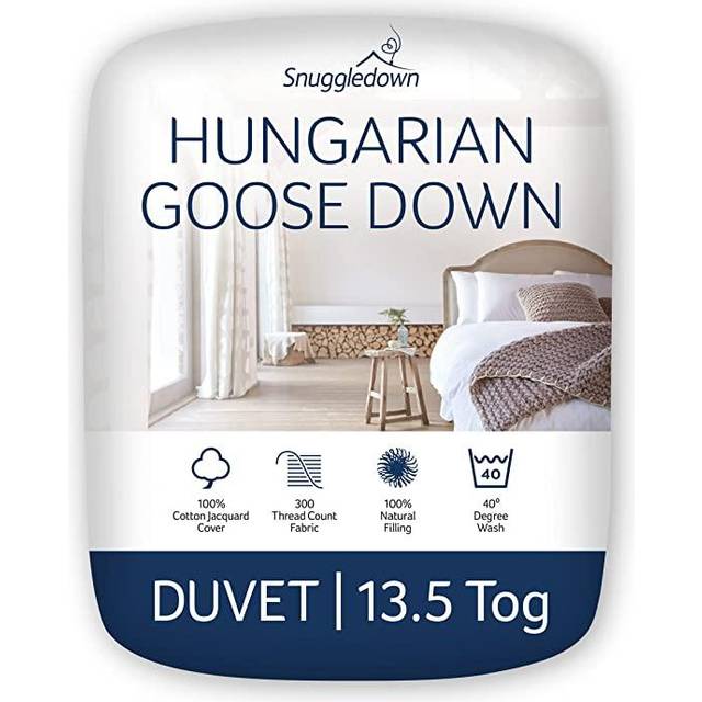 (13.5 Tog, Single) Snuggledown Hungarian Goose Down Duvet UK Made