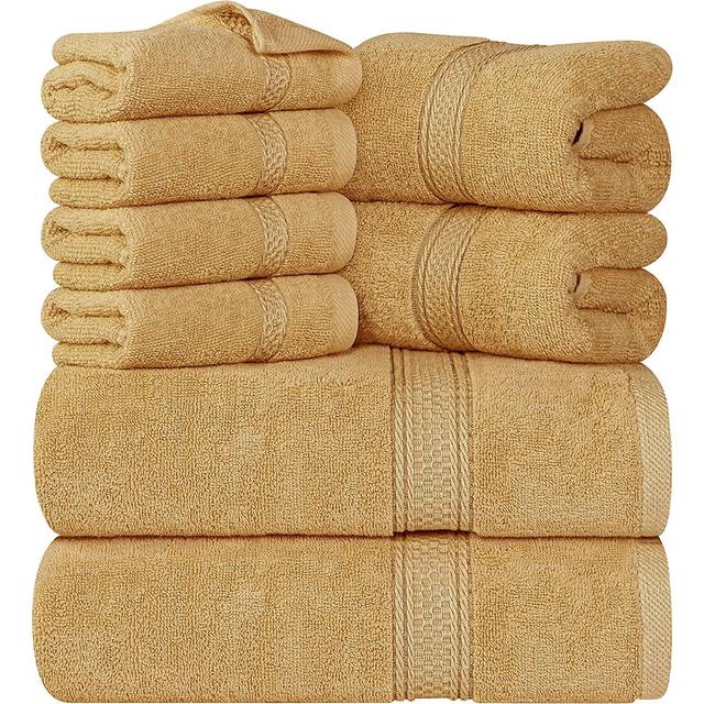 Utopia Towels Premium 8 Piece Towel Set (Grey) - 2 Bath Towels, 2 Hand Towels and 4 Washcloths Cotton Hotel Quality Super Soft and Highly Absorbent