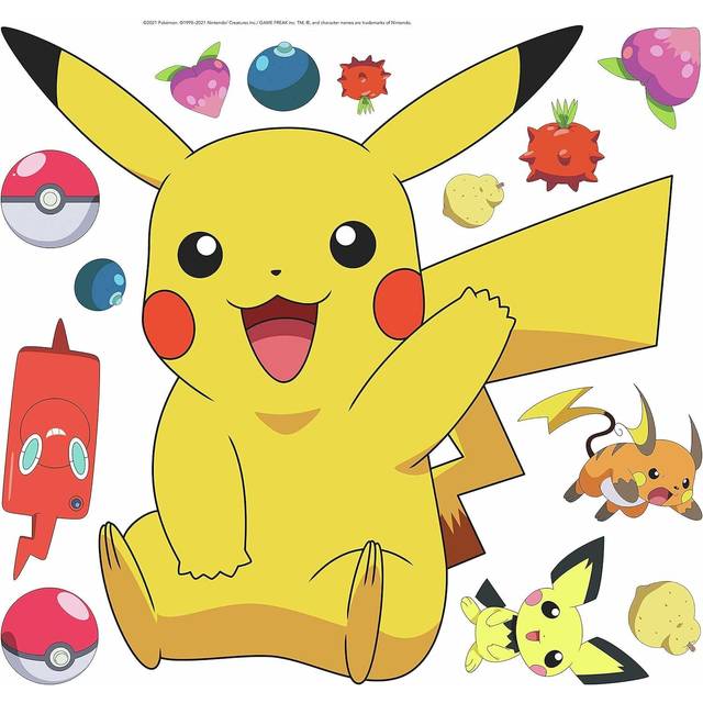 RoomMates RMK4821GM Pikachu Giant Peel and Stick Wall Decals