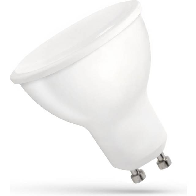 Spectrum 6W LED lampa - GU10, 230V, matteret hvid plast - Dimbar : Inte dimbar, Kulör : Neutral