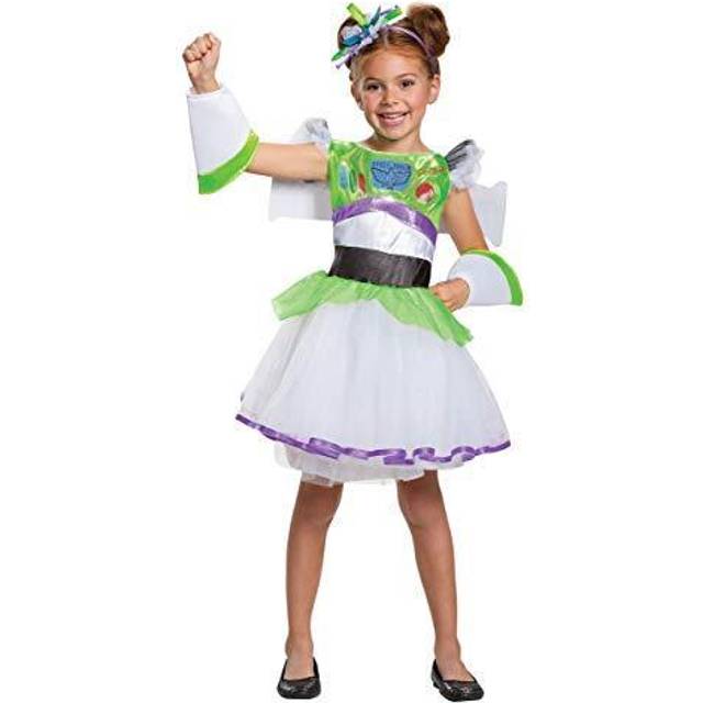 Buzz Lightyear Toy Story Girls Tutu Costume - Green&#47;Purple&#47;White (3T/4T)