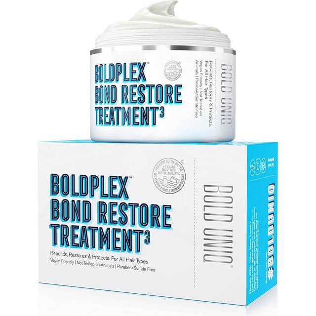 Bold Plex No3 Bond Repair Hair Protein Treatment Mask for Dry Damaged hair - Hydrating & Conditioning for Curly, Colored, Frizzy, Broken or Bleached