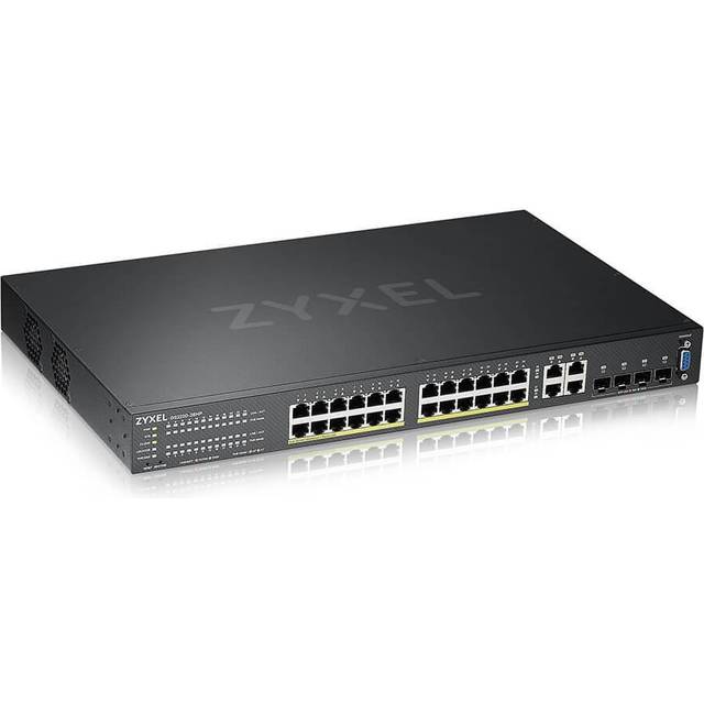 Zyxel GS2220-28HP - Switch - Administrerad - 24 x 10/100/1000 (PoE+) + 4 x kombinations-Gigabit SFP - rackmonterbar - PoE+ (375 W)