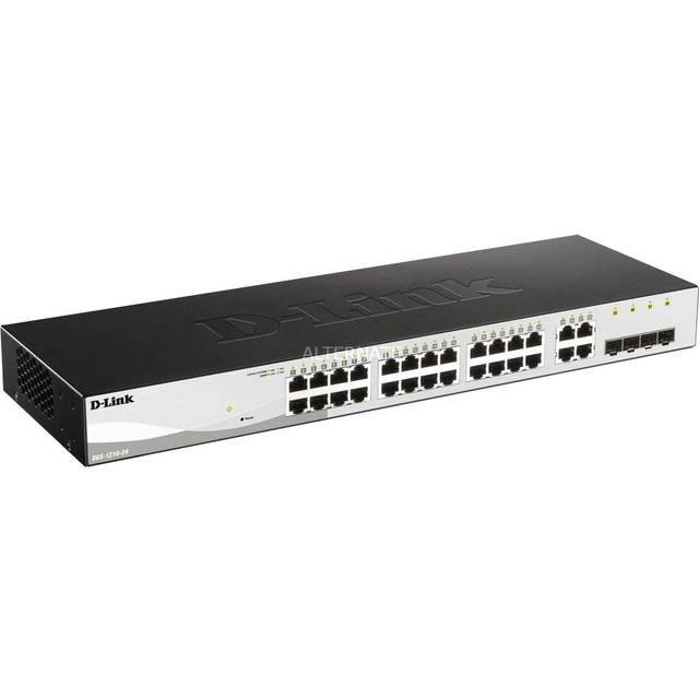 D-Link Web Smart 24-Port Layer2 Smart Managed Gigabit Switch|green 3.0 24x 10/100/1000Mbit/s TP - Switch - Fiber Optic (DGS-1210-24/E)