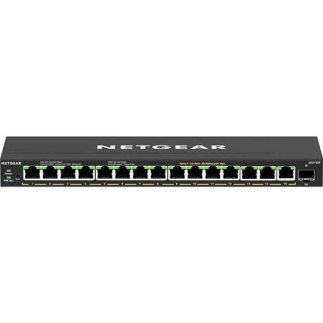 Netgear GS316EP 16-Port PoE+ Gigabit Ethernet Plus Switch GS316EP-100UKS