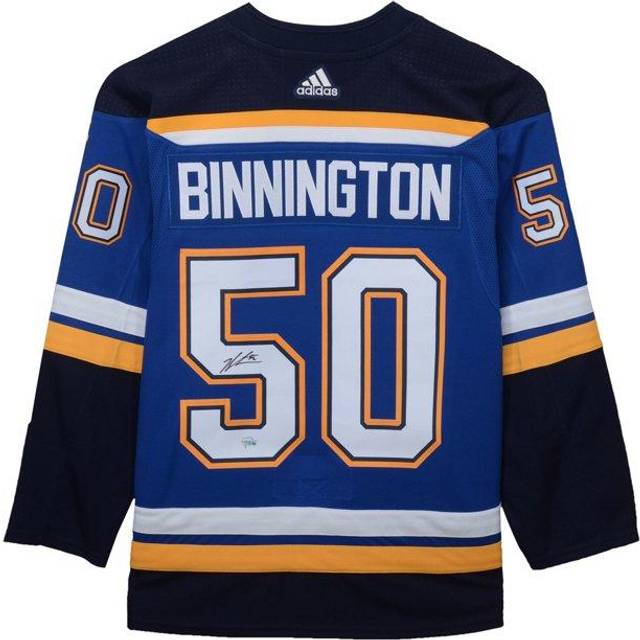 Jordan Binnington St. Louis Blues Autographed Blue Adidas Authentic Jersey