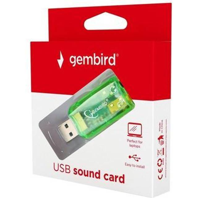 Externt ljudkort via USB med 3,5 mm stereo och mikrofonanslutning