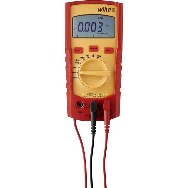 Wiha - Digital multimeter up to 600 v ac, cat iv, incl. 2x aaa batteries i with lcd display (45218)