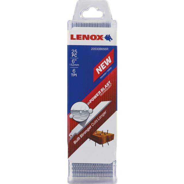 Lenox 6TPI Nail Embedded Wood Cutting Reciprocating Sabre Saw Blades 152mm Pack of 25