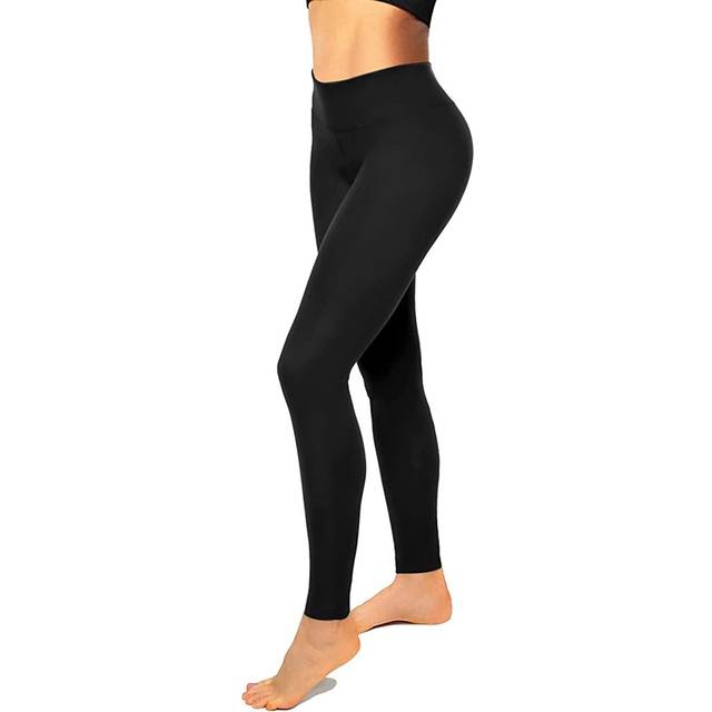 High Waisted Leggings for Women-Womens Black Seamless Workout Leggings Running Tummy Control Yoga Pants(S-M)