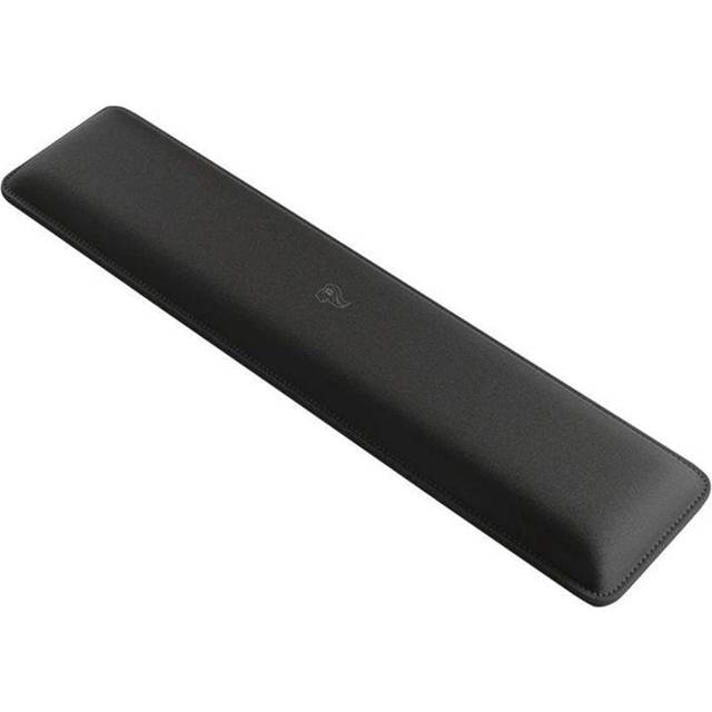 Glorious Gaming Padded Keyboard Wrist Rest (Kompakt, 25 mm tjockt) – Fransfria sydda kanter, slät tygyta, halkfri gummibas, medelhög fasthet, 300 x 100 x 25 mm – Black-Stealth