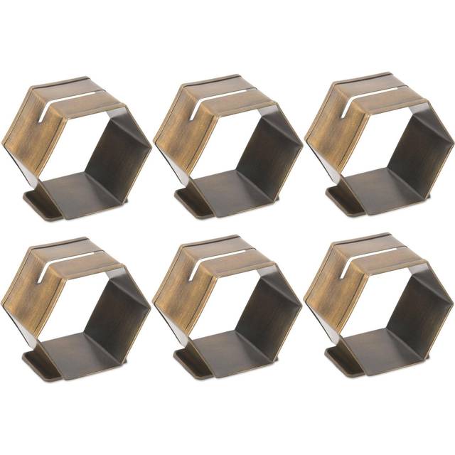 DII Antique Silver Place Holder Napkin Ring (Set of 6)