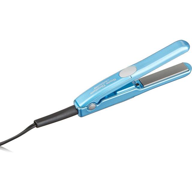 BaBylissPRO Nano Titanium Mini Straightening Iron Blue 0.5 Inch