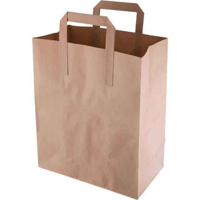 SOS Kraft Carrier Bag 21 x 11 x 25.4cm (1 x 50)