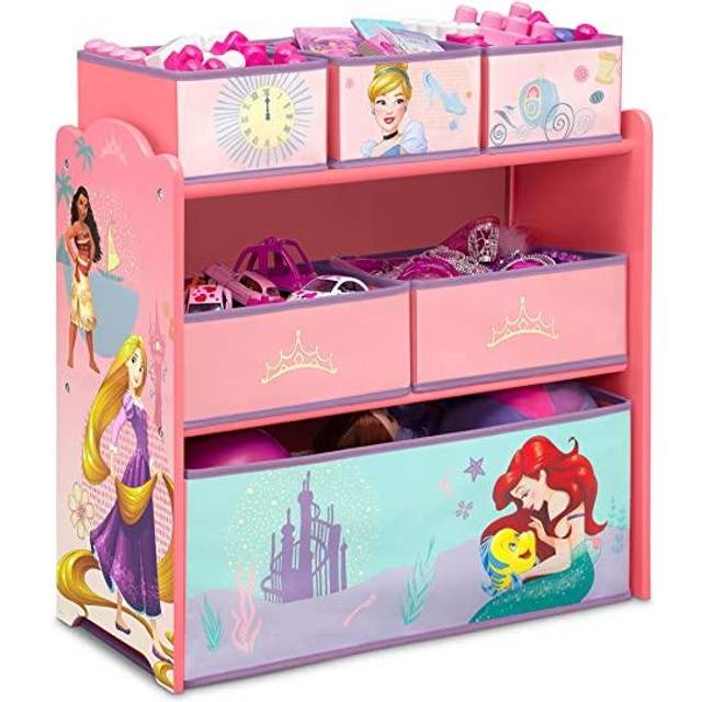 Delta children Design & Store 6 Bin Toy Storage Organizer  Disney Prin