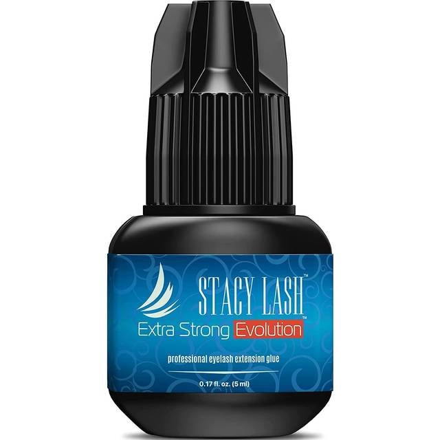 Extra Strong Evolution Eyelash Extension Glue Stacy Lash (0.17fl.oz/5ml)/1-2 Sec Dry/Retention - 8 Weeks/Professional Supplies/Black Adhesive
