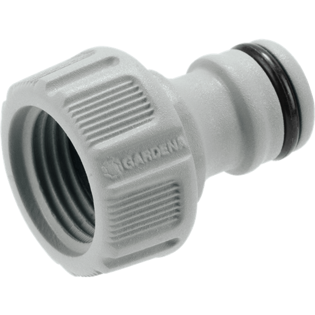 Gardena krananslutning 21 mm (G 1/2 tum): Adapter för anslutning av en vattenslang, antisplash-teknik, frostsäker, original-Gardena-system (18220-20)
