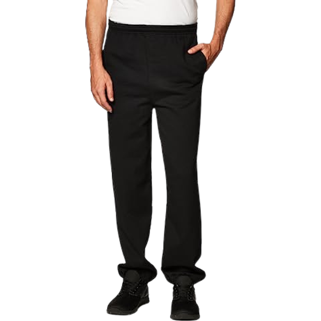 Gildan Men's Fleece Elastic Bottom Sweatpants with Pockets  Style G18100  Black  Medium