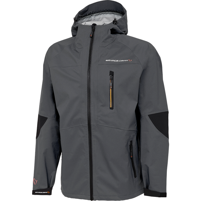 Savage Gear SG8 Salvage Shell Jacket Castlerock Grey/Black Large (Large)