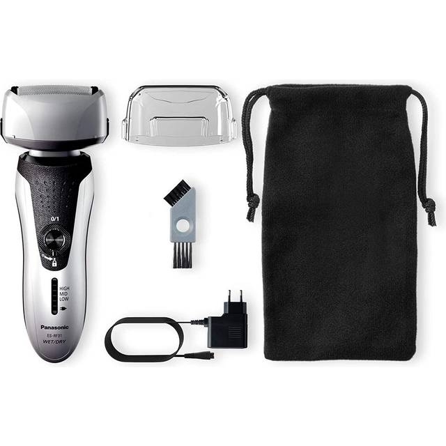 Panasonic ES-RF31 4 Blade Electric Shaver Wet/Dry with Flexible Pivoting Head for Men, Stainless - Black/Silver