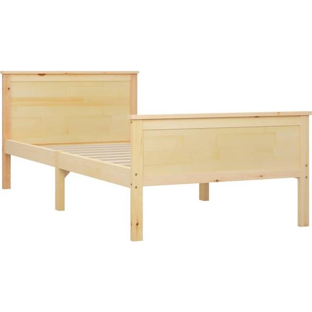 vidaXL Bed Frame without Mattress Honey Brown Solid Wood Pine 90x200 cm