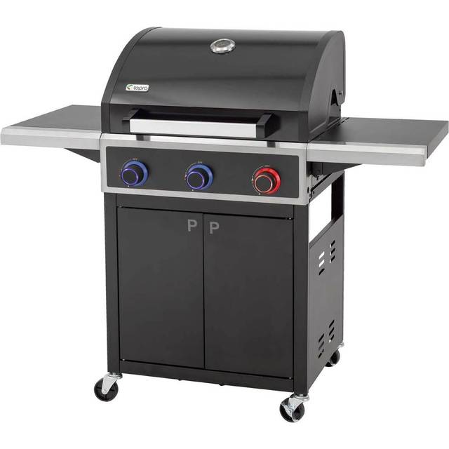 Keansburg 3 Burner Gas BBQ with Turbo Zone - Black - One Size