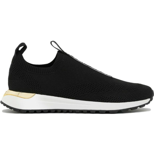 Michael Kors, Sneakers, female, Black, 8 UK, Bodie Logo Tape Mesh Slip-On Trainer