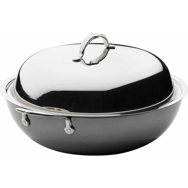 Hestan NanoBond Stainless Steel Wok & Lid, 36cm