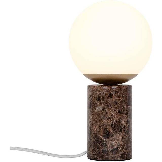 Nordlux Lilly Marble Brown Table Lamp - 28.5 x 15 x 15cm