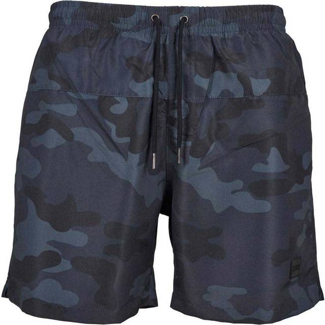 Urban Classics Camo simshorts för män, simskjorta, Flerfärgad (Blue Camo 01697), S