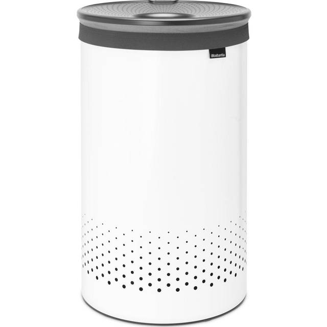 Brabantia White Laundry Bin - 60L