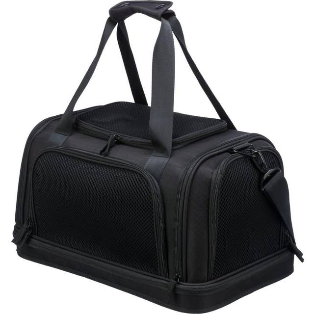 TRIXIE Airline väska presenning, flygplan resväska för hundar, 28 × 25 × 44 cm, svart – 28904