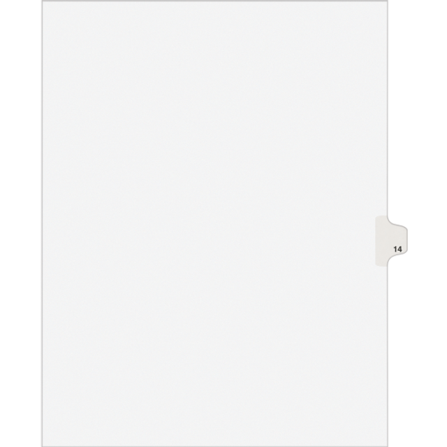 Avery Individual Legal Exhibit Dividers  Avery Style  14  Side Tab  8.5 x 11 inches  Pack of 25 (11924)