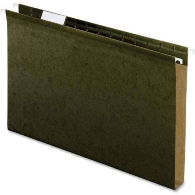 "Pendaflex 04153X1 Reinforced 1"""""""" Extra Capacity Hanging Folders  Legal  Standard Green  Box of 25 (4153X1)"