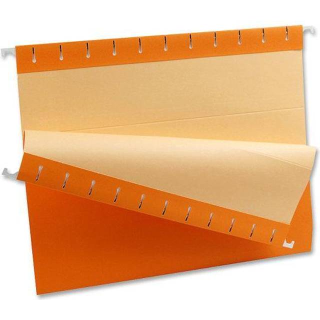 Pendaflex Recycled Hanging Folders  Letter Size  Orange  1/5 Cut  25/BX (81607)