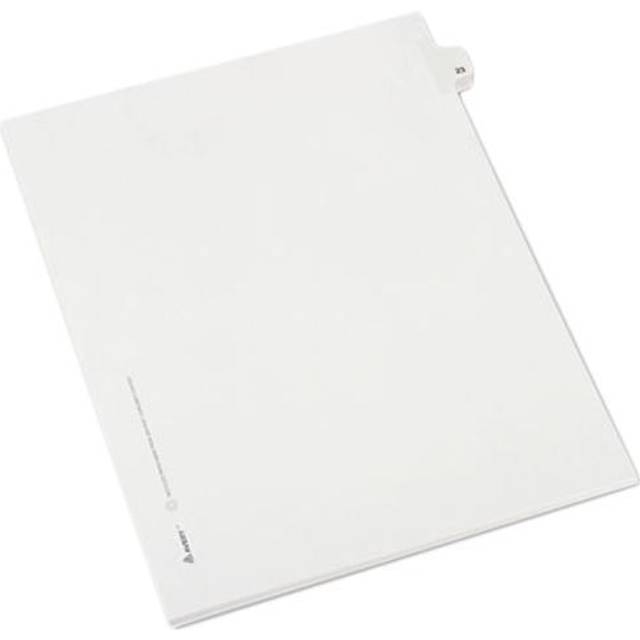 Avery Individual Legal Exhibit Dividers  Allstate Style  23  Side Tab  8.5 x 11 inches  Pack of 25 (82221)