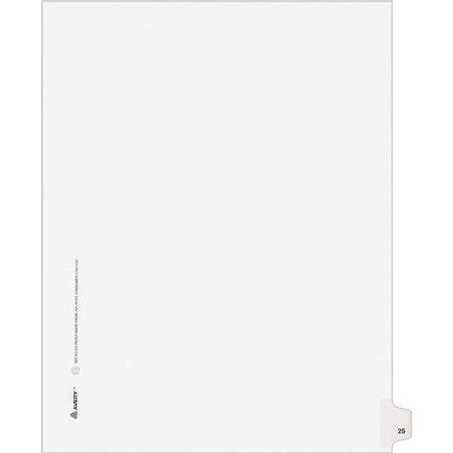 Avery Individual Legal Exhibit Dividers  Allstate Style  Side Tab  8.5 x 11 Inches  Pack of 25 (82223)