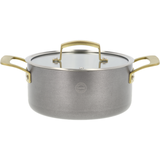 Pillivuyt Gourmet """Gryte med Lokk Durance 5 Liter 24 cm Rustfritt stÃ¥l""" - 4 Grytor Från Magasin - Stål (4)