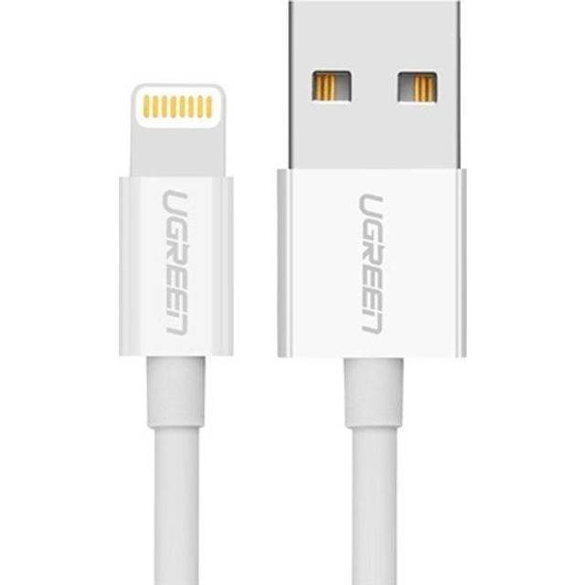Ugreen cable USB 2.0 A lightning 2m 5V/2.4A iPhone 7 / 7plus / 6S/ 6 / 6 Plus iPhone 5s/5c/5 iPad Mini/Mini 2 iPad 1 m White