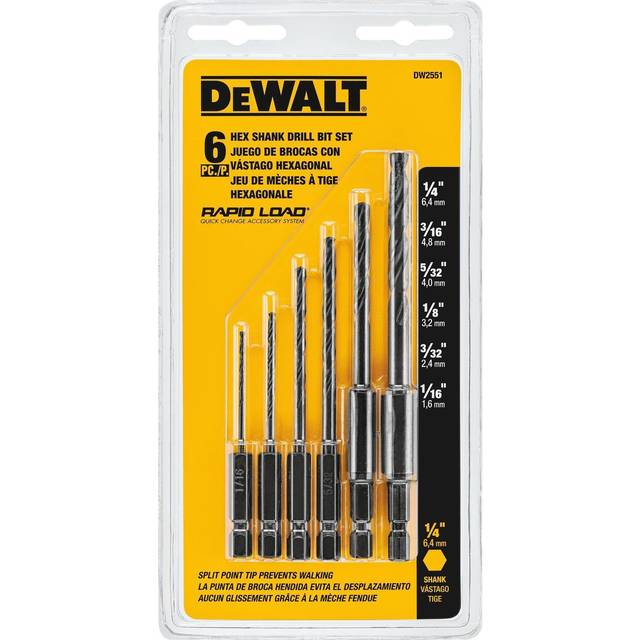 Dewalt 6 Piece Hex Bit Set