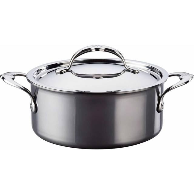 Hestan - Gryta med lock NanoBond Ø 20 cm, 2,8 liter - Krom