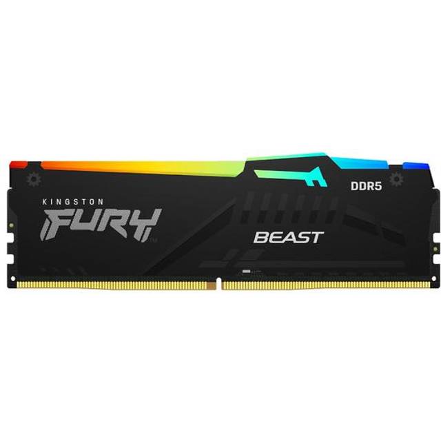 Kingston FURY Beast Black RGB 16GB 5 200MT/s DDR5 CL36 DIMM Desktop Gaming Single Module - KF552C36BBEA-16