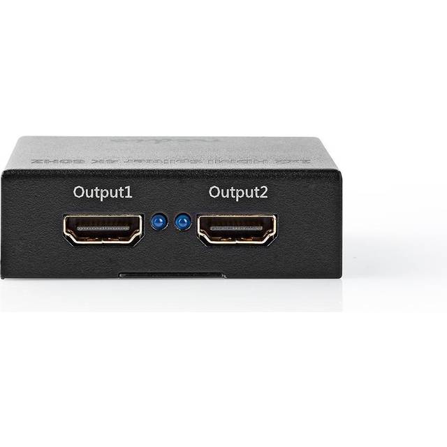 Nedis HDMI ™ Splitter – 2-port – HDMI™ ingång – 2x HDMI™ utgång – 4K@60Hz – 18 Gbps – metall – antracit