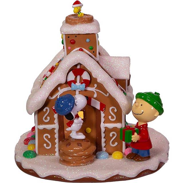 Peanuts Gingerbread House Tablepiece Decoration - Yellow&#47;Green&#47;White (One-Size)