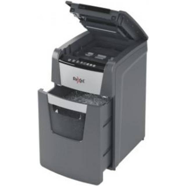 Rexel Optimum AutoFeed+ 130M Document shredder 150 sheet Micro-cut 2 x 15 mm P-5 44 l Also shreds Paper clips, Staples, Credit cards