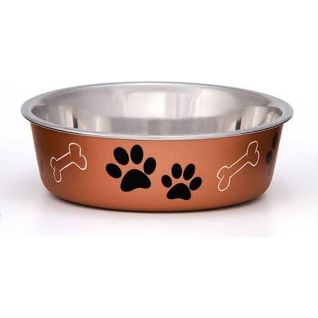 Loving Pets Dog Bowls Bella Metallic Copper 4 Sizes - Small
