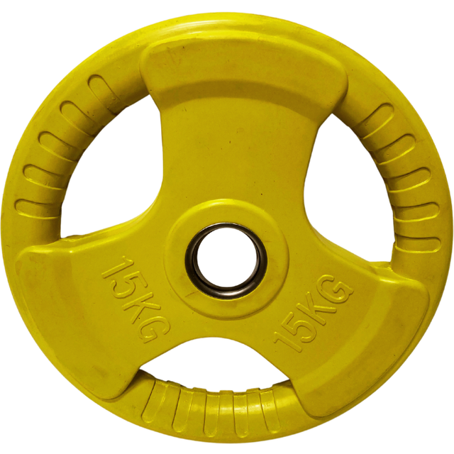 ASG Gul viktskiva med handtag - 15 kg
